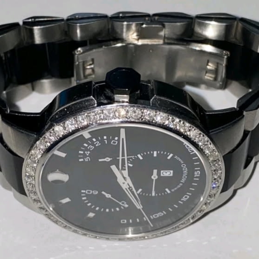 Movado Watch Mens CHRONOGRAPH Diamond Verto - Picture 8 of 8